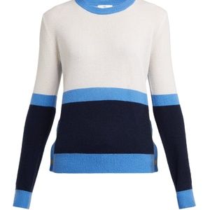 NWT Allude Cashmere Color-Block Sweater, Size S